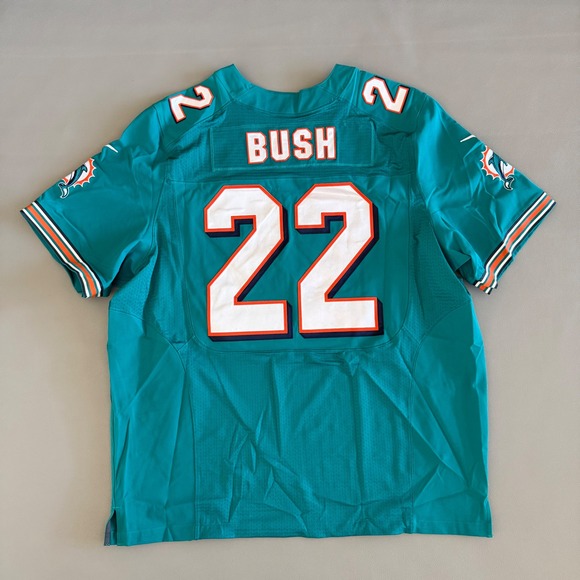 Nike NFL Jersey Mens 3XL Miami Dolphins Reggie Bush 22 Aqua On Field 56 - Picture 9 of 9